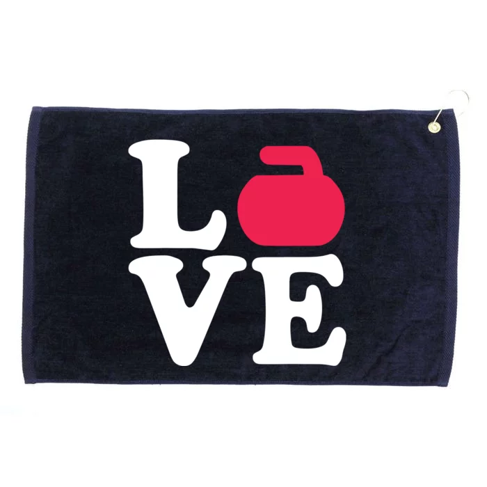 Curling Love Grommeted Golf Towel