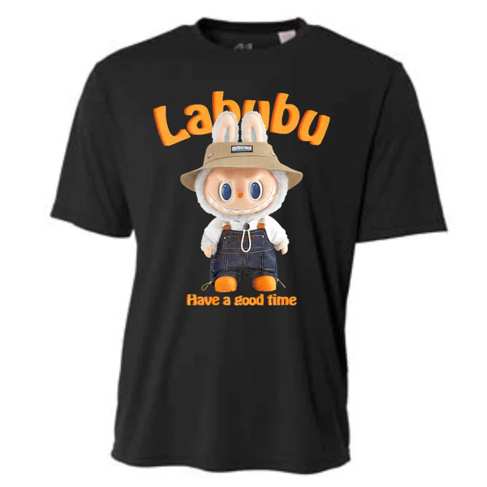 Cute Labubu Classic Pose Fun Labubu Cooling Performance Crew T-Shirt