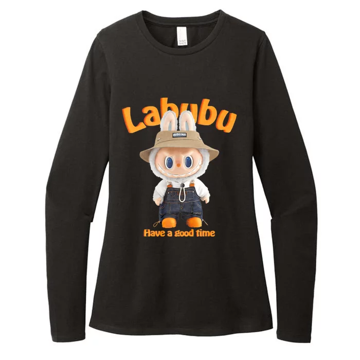 Cute Labubu Classic Pose Fun Labubu Womens CVC Long Sleeve Shirt