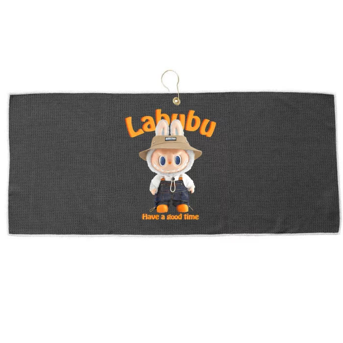 Cute Labubu Classic Pose Fun Labubu Large Microfiber Waffle Golf Towel