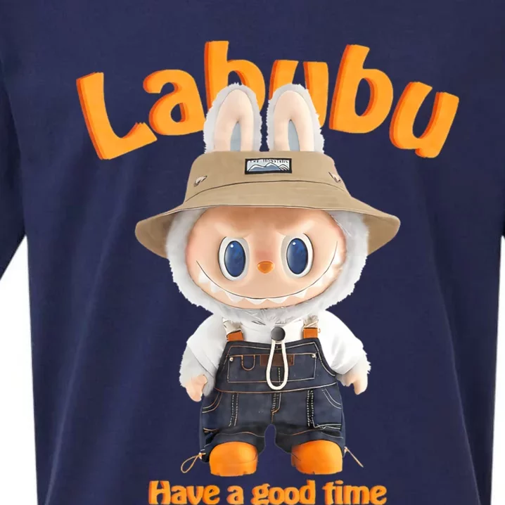 Cute Labubu Classic Pose Fun Labubu Sueded Cloud Jersey T-Shirt