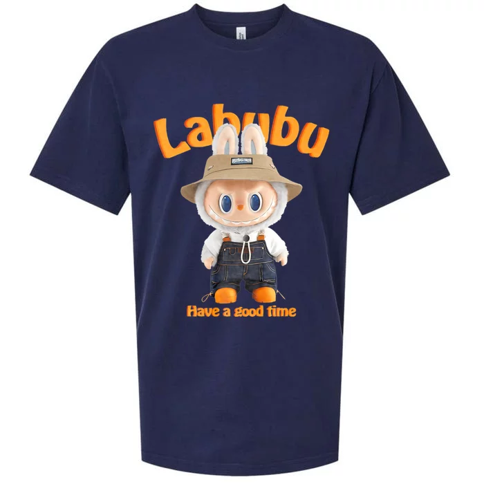 Cute Labubu Classic Pose Fun Labubu Sueded Cloud Jersey T-Shirt