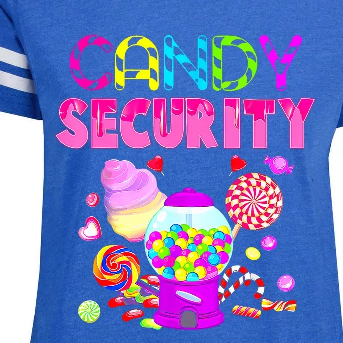 Candy Land Costume Women Candy Crew Funny Candy Security Enza Ladies Jersey Football T-Shirt