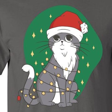 Christmas Lights Cute Cat Tall T-Shirt