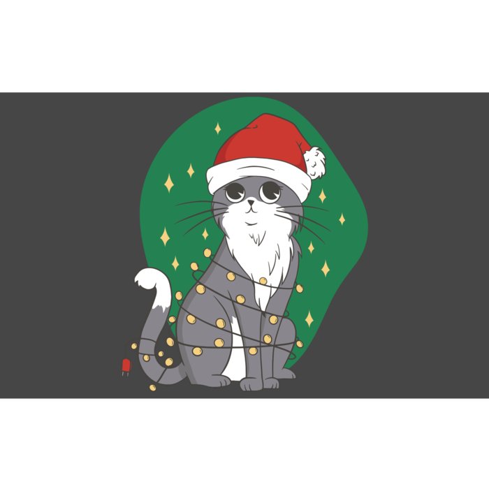 Christmas Lights Cute Cat Bumper Sticker