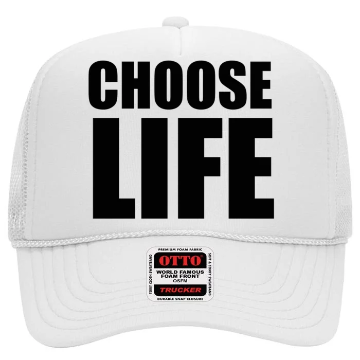 Choose Life High Crown Mesh Trucker Hat