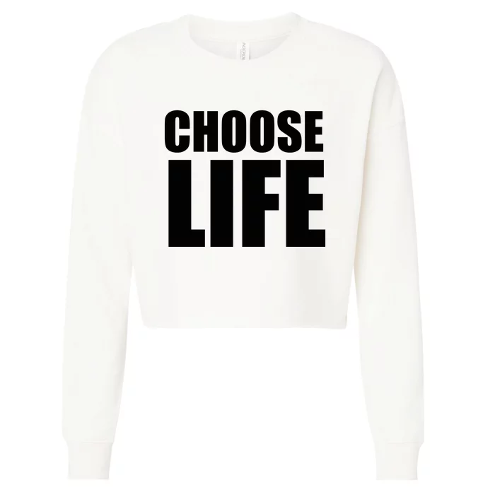 Choose Life Cropped Pullover Crew