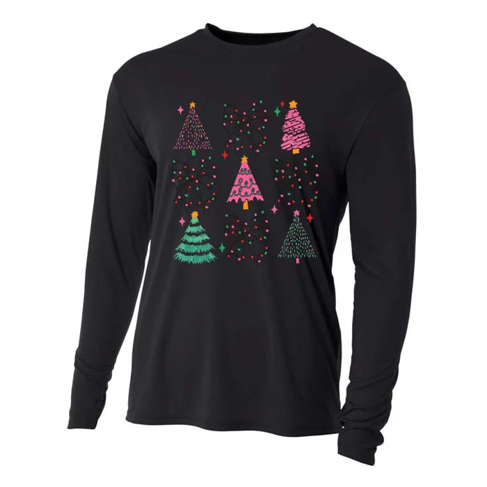 Christmas Lights Coquette Bow Cooling Performance Long Sleeve Crew