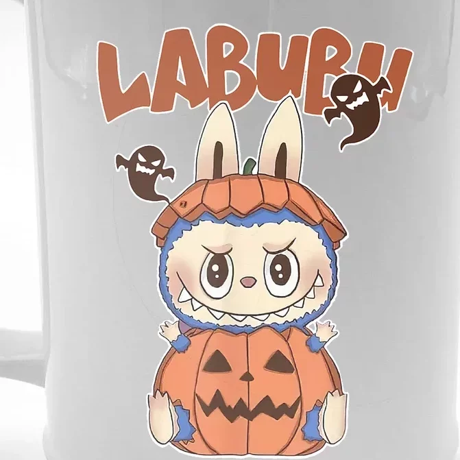 Cute Labubu Classic Pose Funny Labubu Birthday Front & Back Beer Stein