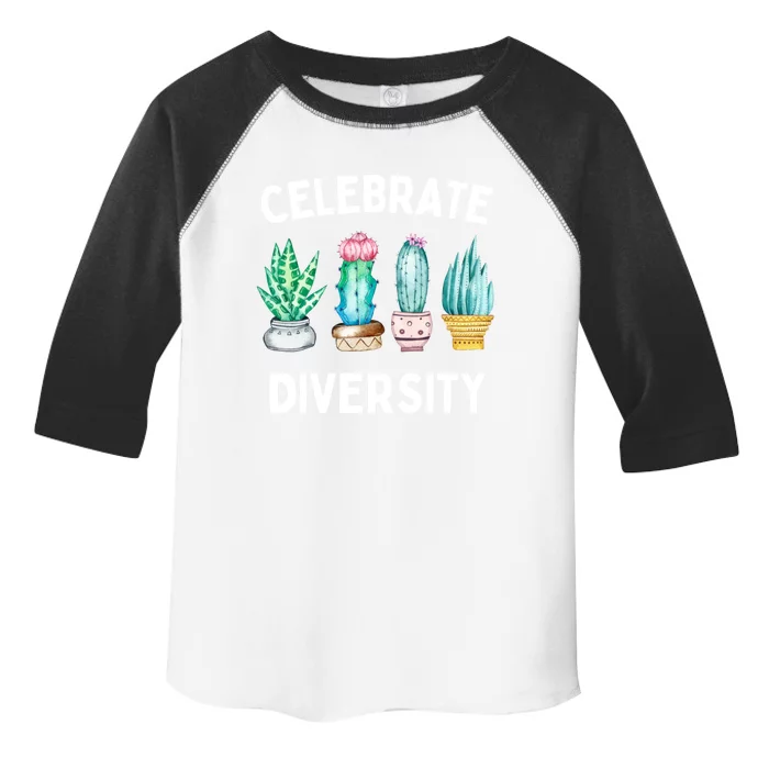 Cactus Lovers Celebrate Diversity Gardening Cute Funny Gift Toddler Fine Jersey T-Shirt