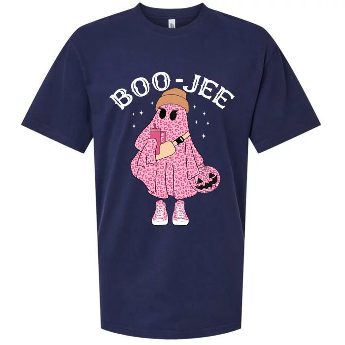 Coffee Lovers Cute Ghost Halloween Costume Boujee Boo Jee Sueded Cloud Jersey T-Shirt