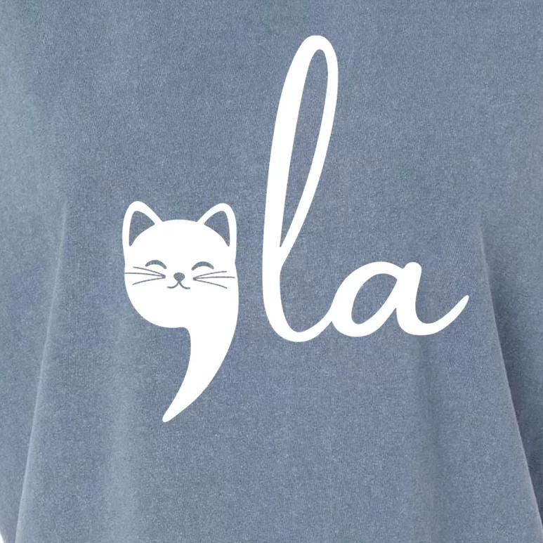 Comma La Cat Lady Kamala Harris Garment-Dyed Women's Muscle Tee