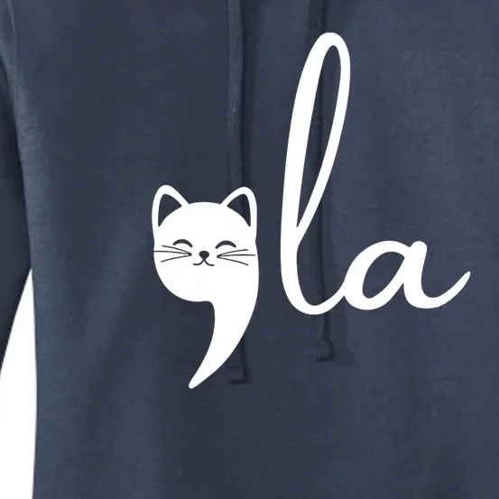 Comma La Cat Lady Kamala Harris Women's Pullover Hoodie