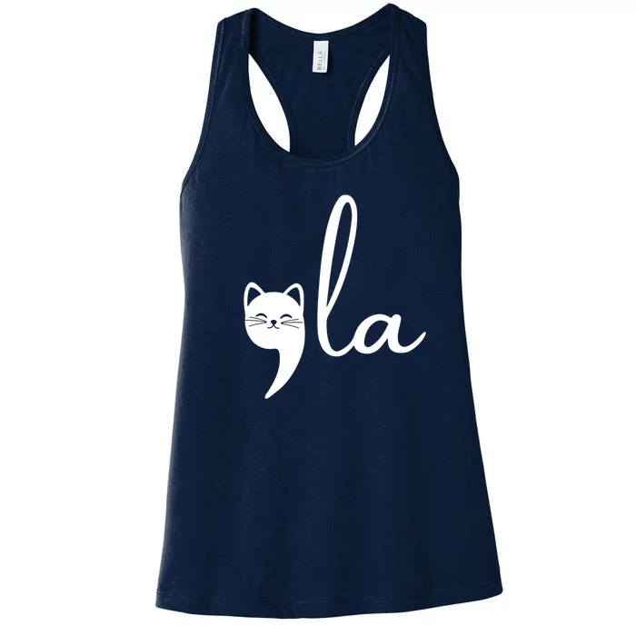 Comma La Cat Lady Kamala Harris Women's Racerback Tank