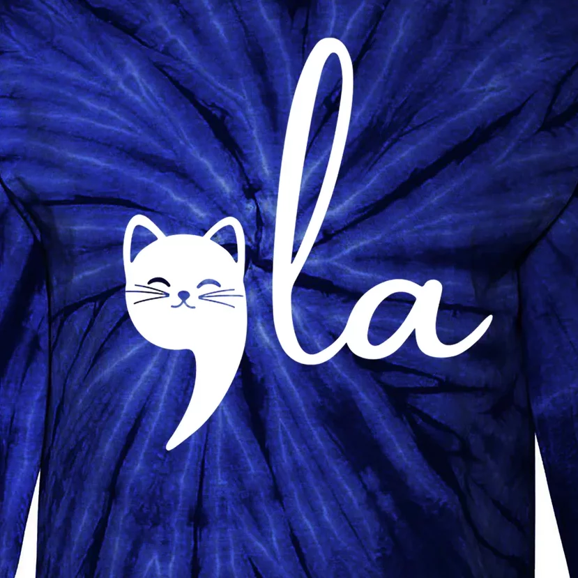 Comma La Cat Lady Kamala Harris Tie-Dye Long Sleeve Shirt