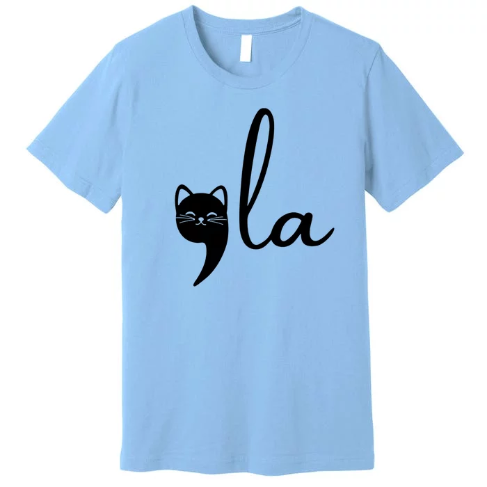 Comma La Cat Lady Kamala Harris Premium T-Shirt