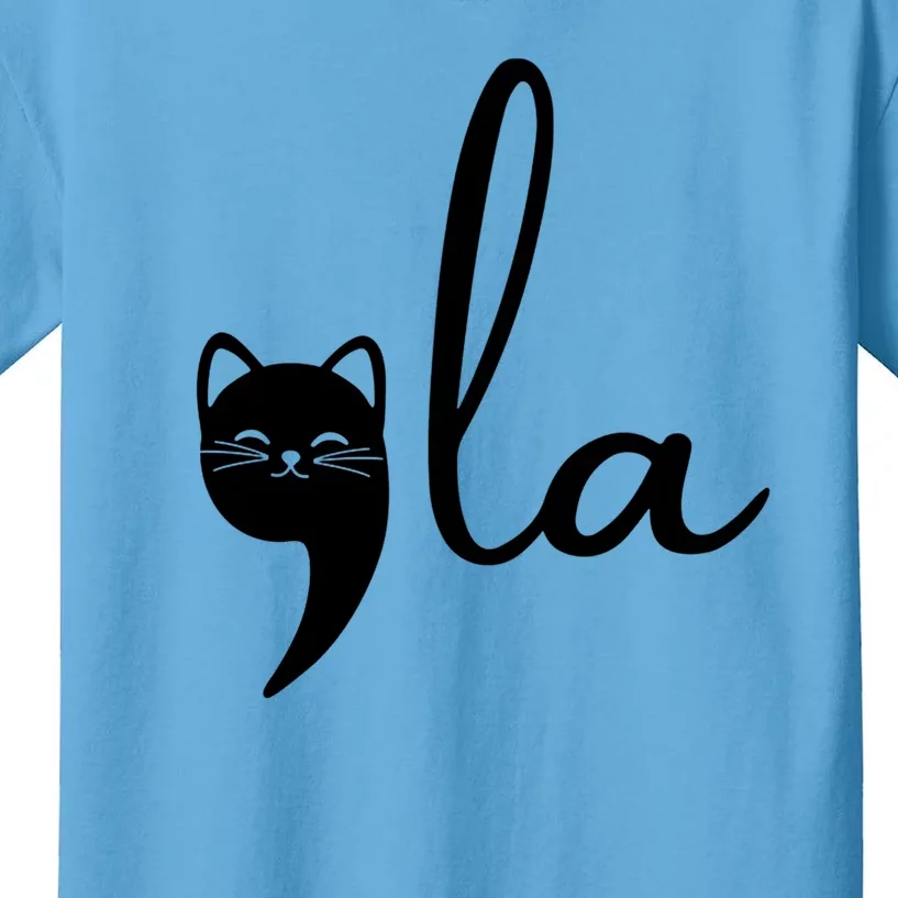 Comma La Cat Lady Kamala Harris Kids T-Shirt