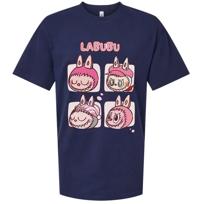 Cute Labubu Classic Pose Funny Labubu Birthday Sueded Cloud Jersey T-Shirt