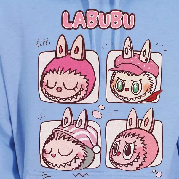 Cute Labubu Classic Pose Funny Labubu Birthday Unisex Surf Hoodie