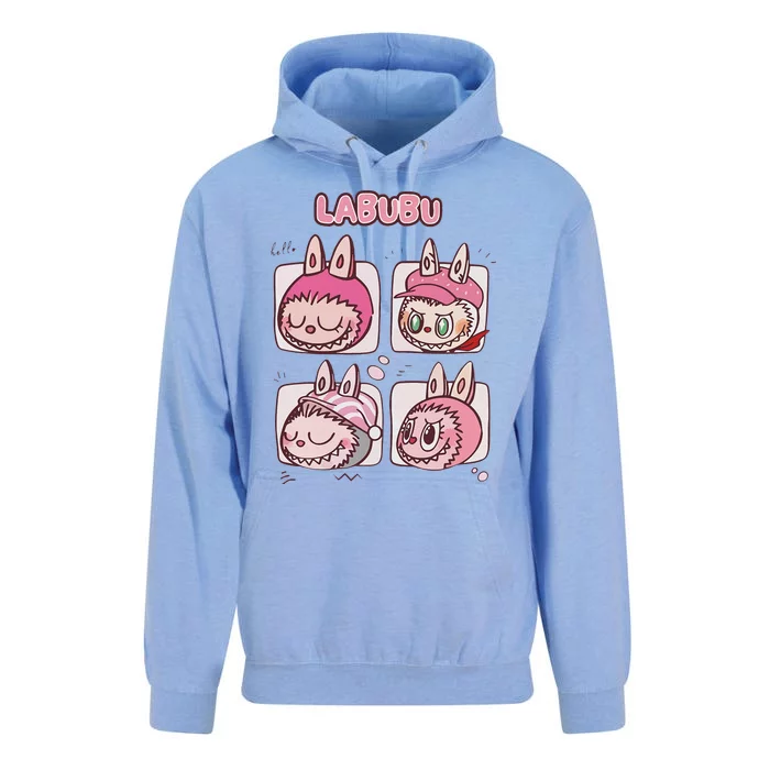 Cute Labubu Classic Pose Funny Labubu Birthday Unisex Surf Hoodie