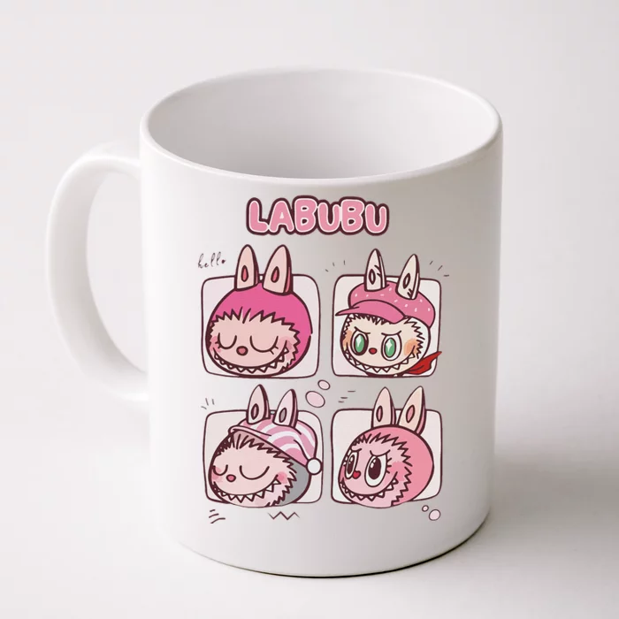 Cute Labubu Classic Pose Funny Labubu Birthday Front & Back Coffee Mug