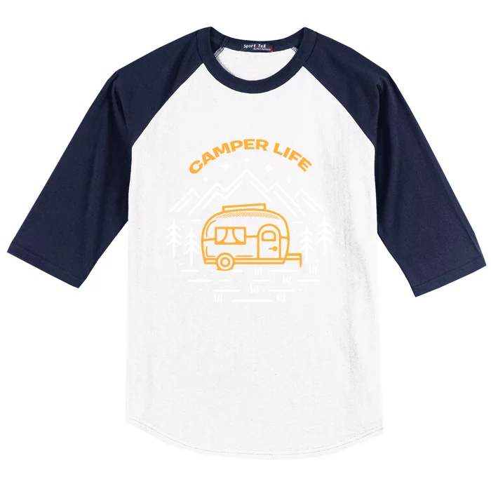 Camper Life Camper Van Gift Baseball Sleeve Shirt