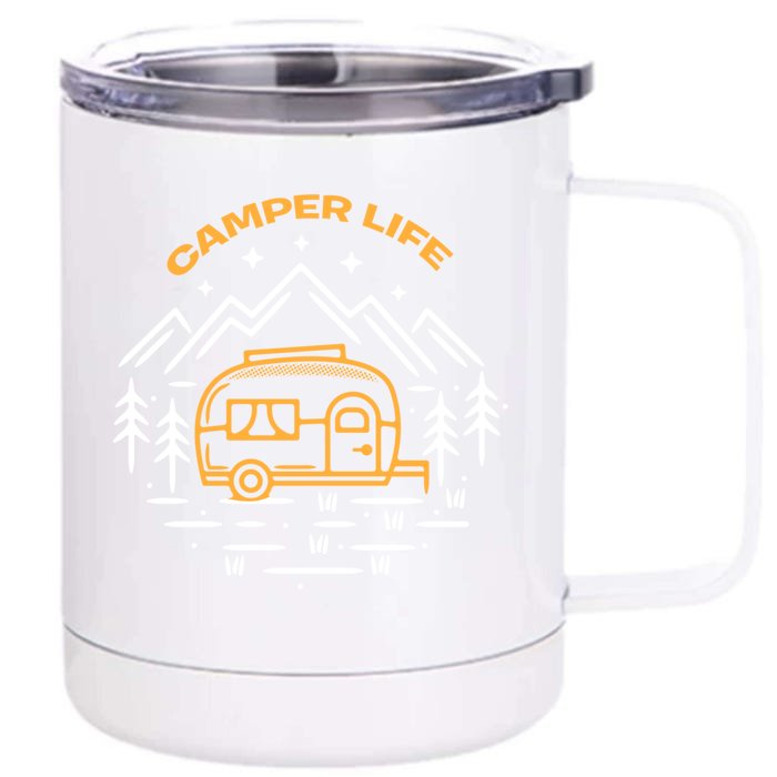 Camper Life Camper Van Gift Front & Back 12oz Stainless Steel Tumbler Cup