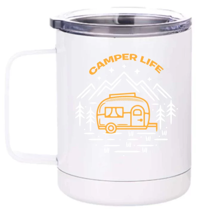 Camper Life Camper Van Gift Front & Back 12oz Stainless Steel Tumbler Cup