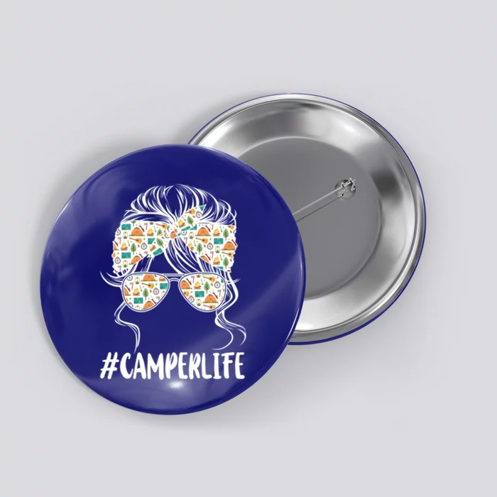 Camper Life Camping Lover Gift Button