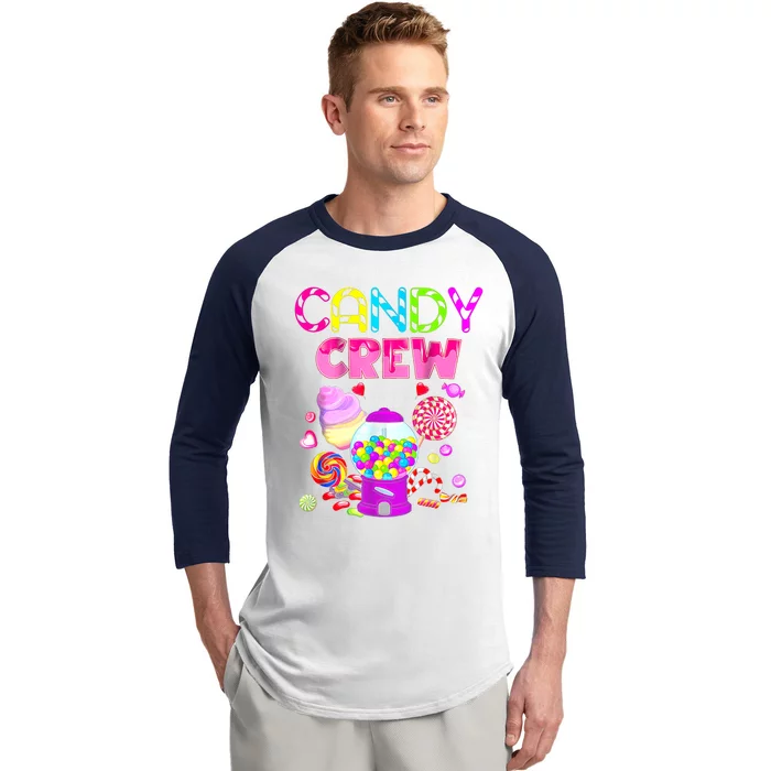 Candy Land Candy Crew Decorations Sweetie Candy Squad Baseball Sleeve Shirt