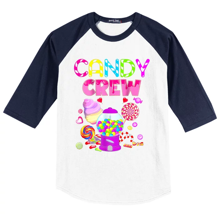 Candy Land Candy Crew Decorations Sweetie Candy Squad Baseball Sleeve Shirt