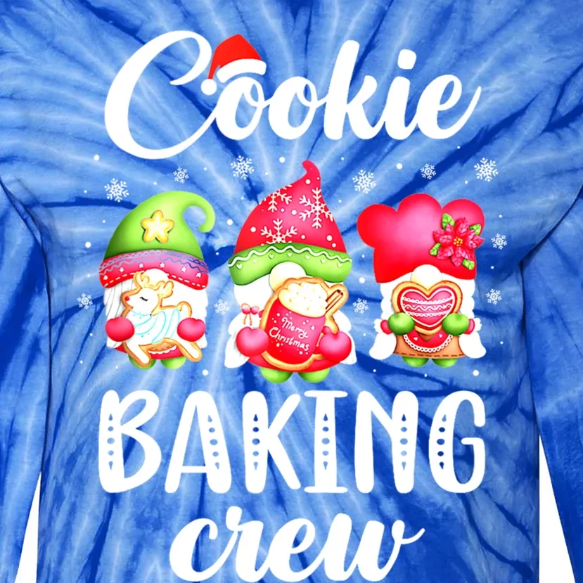 Cooking Lover Christmas Gnomes Cookie Baking Crew Pajamas Gift Tie-Dye Long Sleeve Shirt