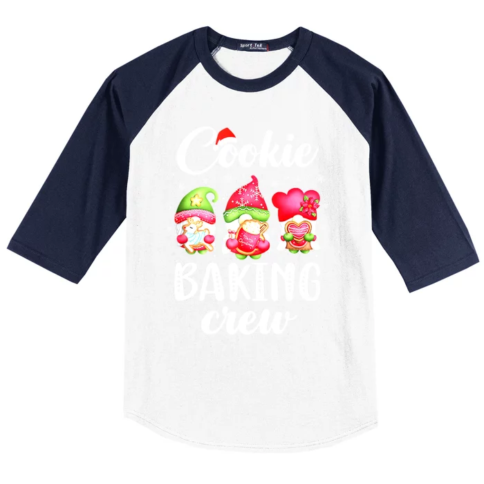 Cooking Lover Christmas Gnomes Cookie Baking Crew Pajamas Gift Baseball Sleeve Shirt