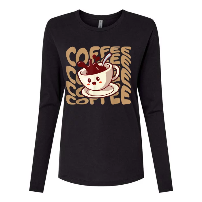 Coffee Lover Womens Cotton Relaxed Long Sleeve T-Shirt