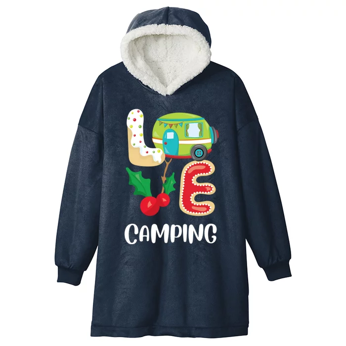 Christmas Love Camping Buddies Group Gift Camper Rving Cool Gift Hooded Wearable Blanket