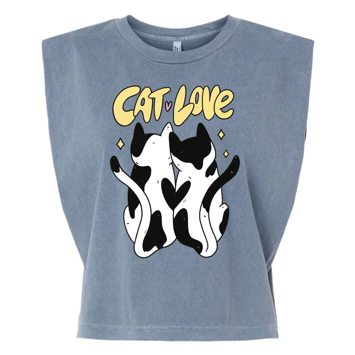 Cat Love Cute Gift Garment-Dyed Women's Muscle Tee