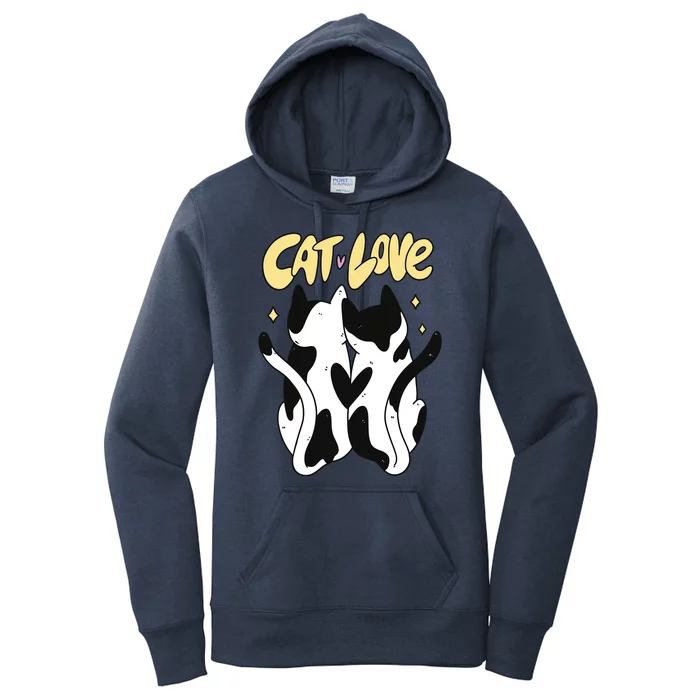 Cat Love Cute Gift Women's Pullover Hoodie