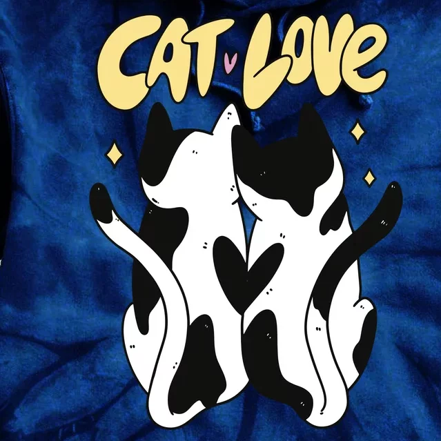 Cat Love Cute Gift Tie Dye Hoodie