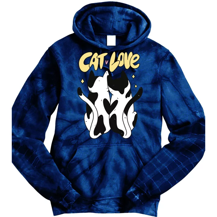 Cat Love Cute Gift Tie Dye Hoodie