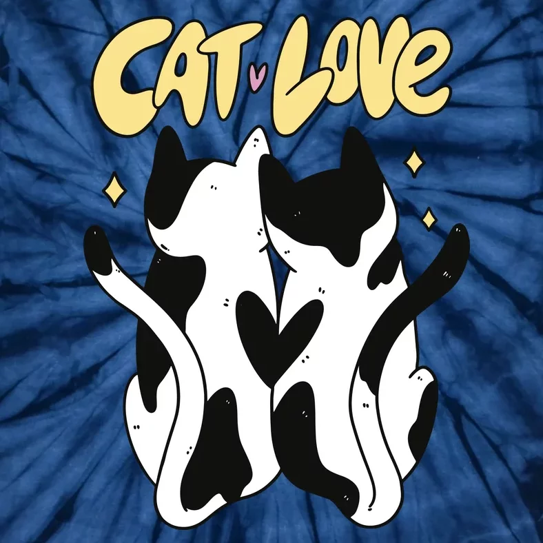 Cat Love Cute Gift Tie-Dye T-Shirt