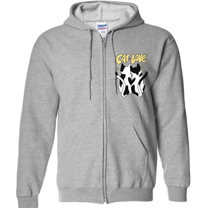 Cat Love Cute Gift Full Zip Hoodie