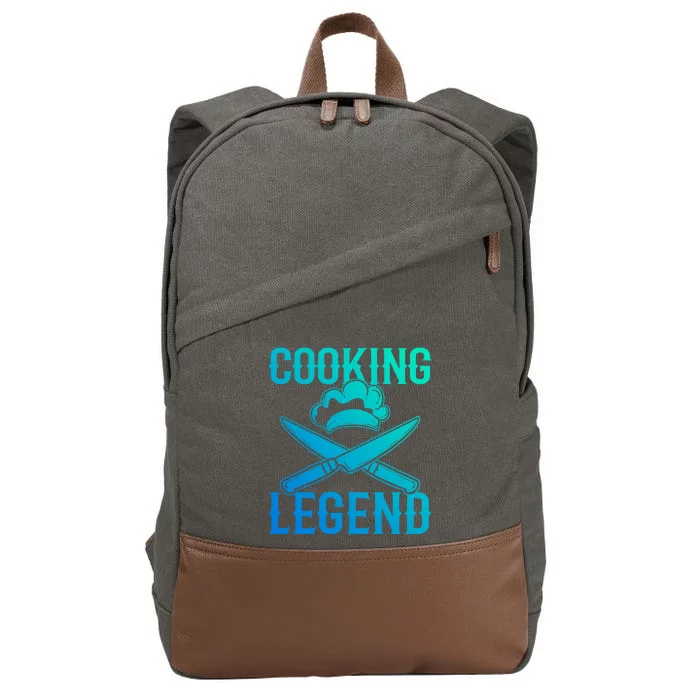 Cooking Legend Chef Cuisine Funny Gift Cotton Canvas Backpack