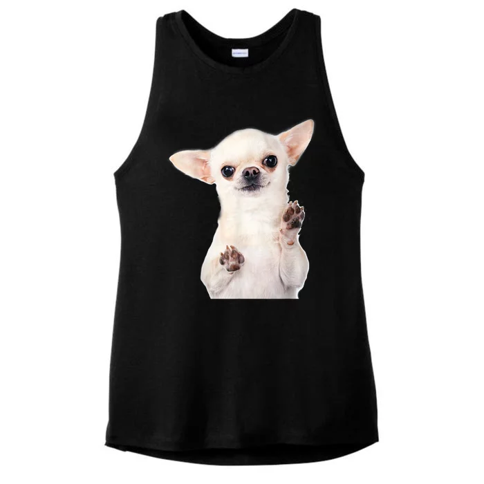 Cute Little Chihuahua Puppy Dog Face For Pet Owners Ladies Tri-Blend Wicking Tank