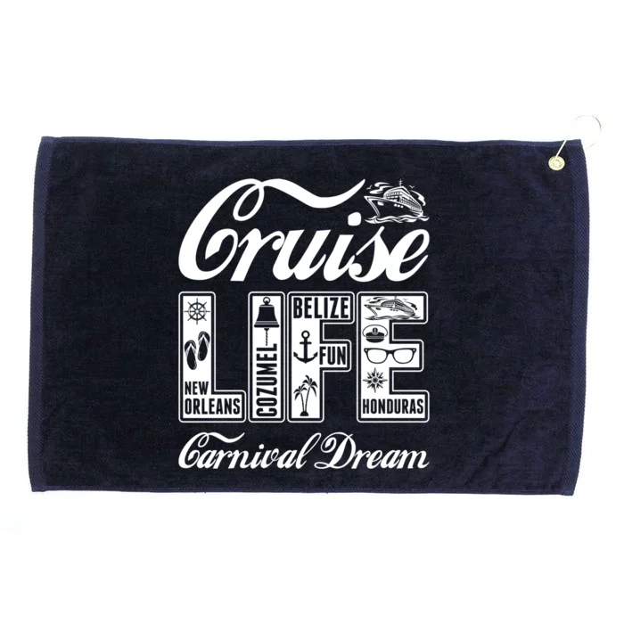 Cruise Life Carnival Dream Gift Grommeted Golf Towel