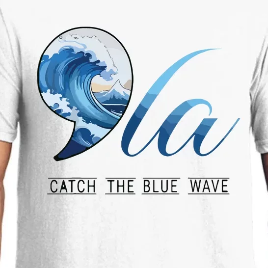 Comma La Catch The Blue Wave Vote Kamala President 24 Harris Pajama Set