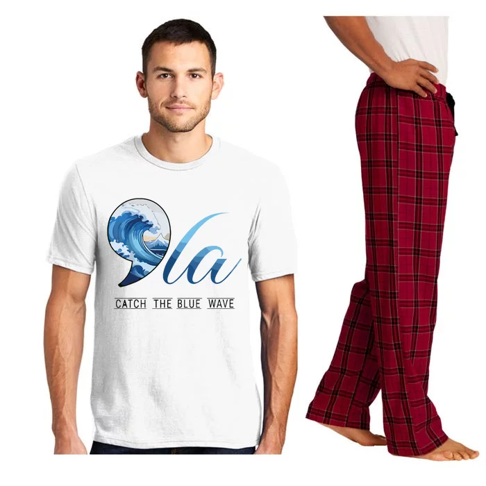 Comma La Catch The Blue Wave Vote Kamala President 24 Harris Pajama Set