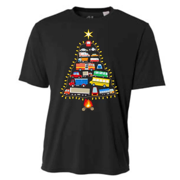 Car Lover Christmas Tree Cute Gift Cooling Performance Crew T-Shirt