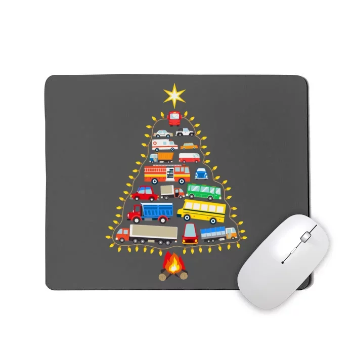 Car Lover Christmas Tree Cute Gift Mousepad