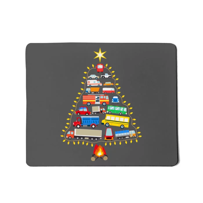 Car Lover Christmas Tree Cute Gift Mousepad