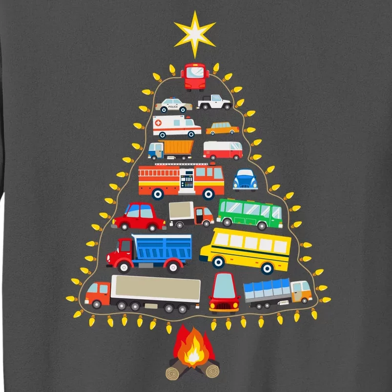 Car Lover Christmas Tree Cute Gift Tall Sweatshirt